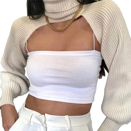 Asymmetrical Chest Cropped Hem Solid Ribbed Knitted Sweater, Autumn