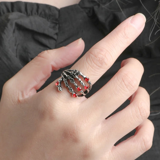 vintage Diablo Gothic Skull Hand Ring